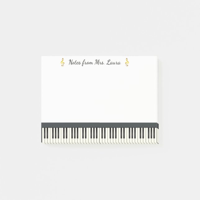Post-it® Piano Keyboard instrument de musique Gold pour pia (Devant)
