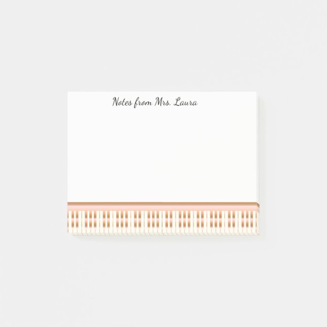 Post-it® Piano rose Gold Musique clavier pour Pianiste (Devant)
