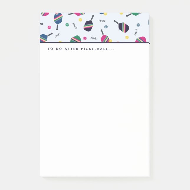 Post-it® Pickleball à faire après Pickleball Dink (Devant)