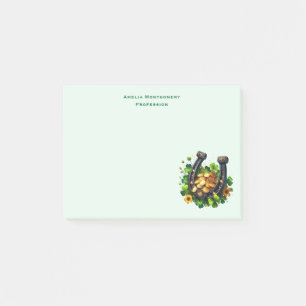 Post-it® Pièces en or Lucky Horseshoe et Clover