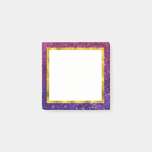 Post-it® Pierres à Parties scintillant rose et violet (Devant)