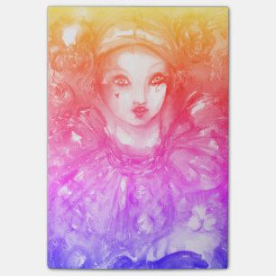 Post-it® PIERROT AVEC CAT / Mardi Gras Masquerade Party