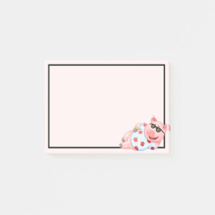 Post-it® Pig cool dans les lunettes de soleil Notes post-it