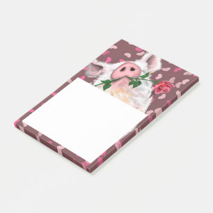 Post-it® Pig de Gentleman - Romantique - Drôle -