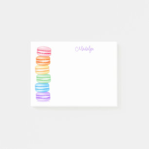 Post-it® pile de macarons arc-en-ciel personnalisés