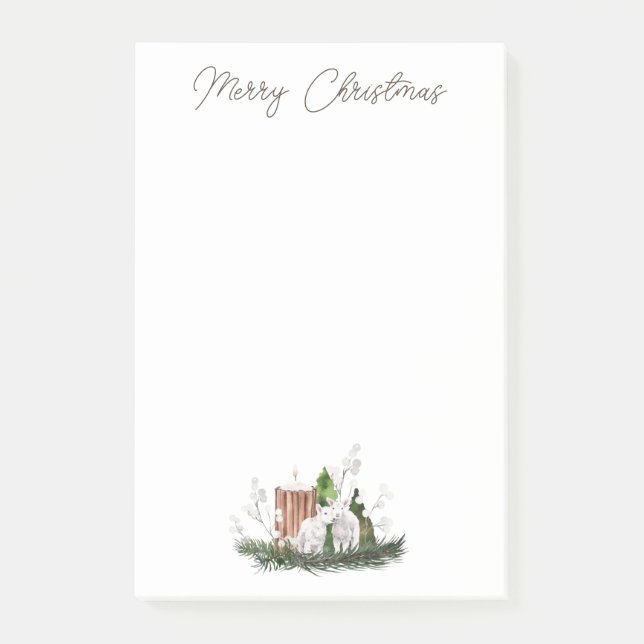 Post-it® Pin à bougie pour bébé de Noël (Devant)