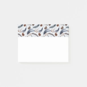 Post-it® Pine Cones et aiguilles de pin Motif d'hiver