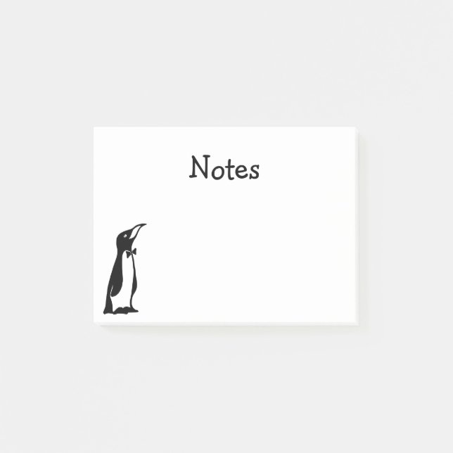 Post-it® Pingouin blanc noir personnalisé (Devant)
