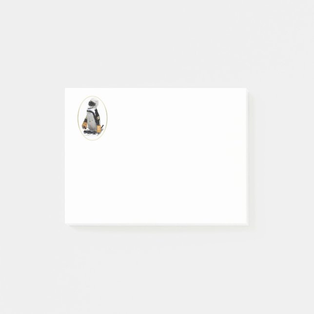 Post-it® Pingouin portant un engin de hockey (Devant)