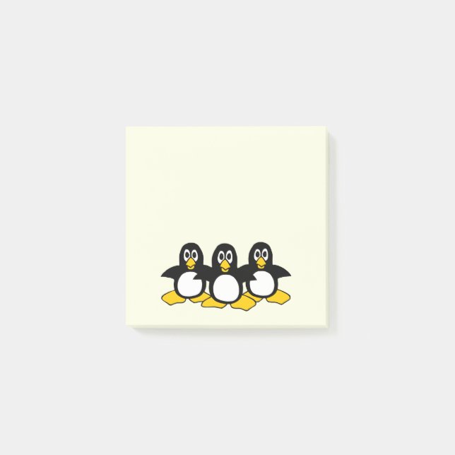 Post-it® Pingouins mignonette Jaune mignonne (Devant)