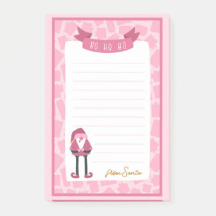 Post-it® Pink Christmas Père Noël Post-It Notes