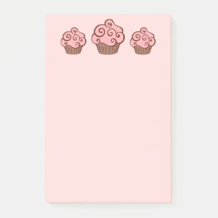 Post-it® Pink Cupcake Kitchen School Post It Notes Cadeau