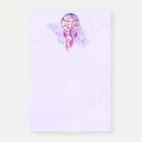 Pink Dreamcatcher On Purple Watercolor