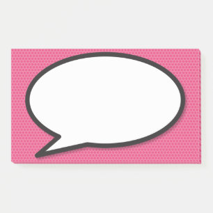 Post-it® Pink Fun Simple Comédie Livre Voix Bubble