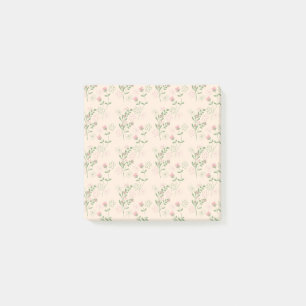 Post-it® Pink Green Retro Y2K les années 70 Fleur Motif