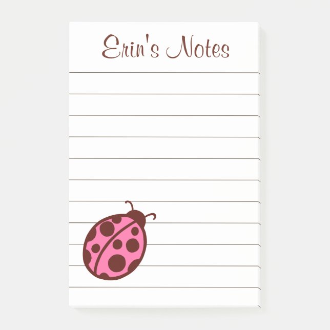 Post-it® Pink Ladybug To Do Liste Publier des notes (Devant)
