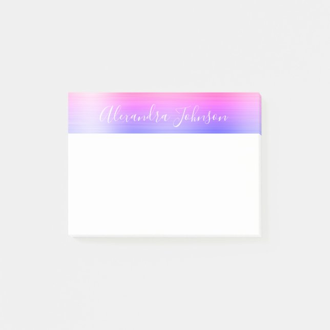 Post-it® Pink Purple Foil Professionnel (Devant)