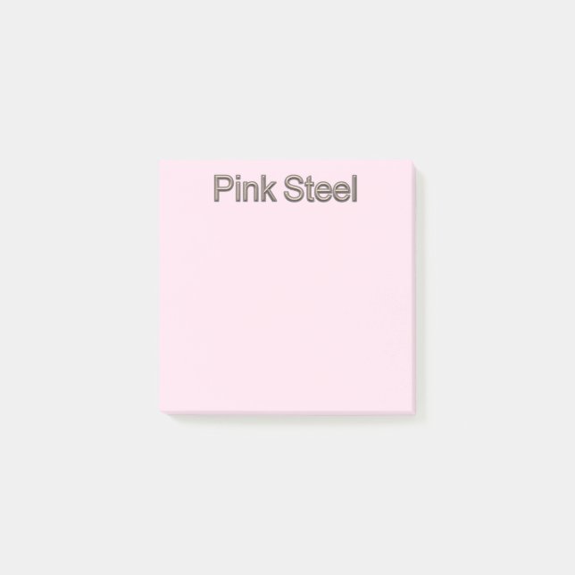 Post-it® Pink Steel Notes pink (Devant)