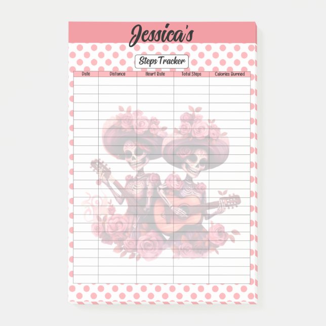 Post-it® Pink Sugar Sketch Steps Tracker (Devant)