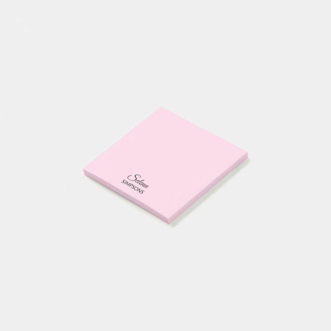 Post-it® PINK Votre nom post-it notes (Incliné)