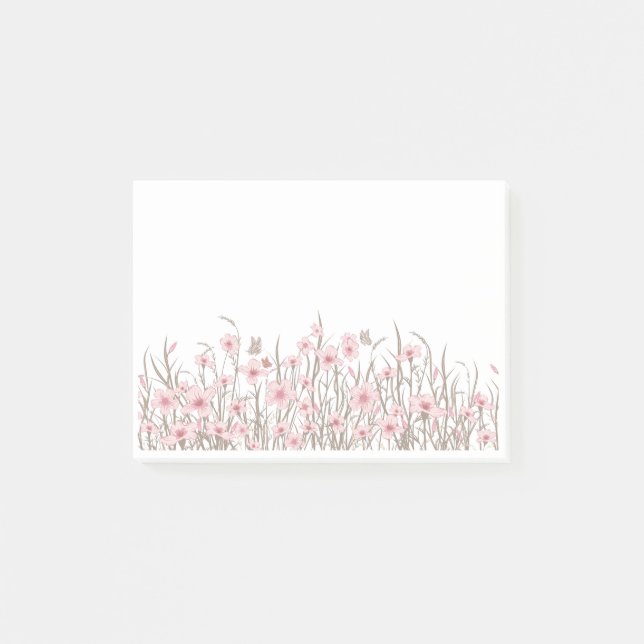 Post-it® Pink Wildflowers  (Devant)