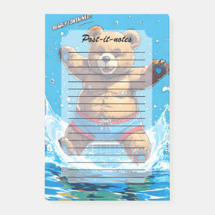 Post-it® Piscine Vintage Été Ours Sauvage 