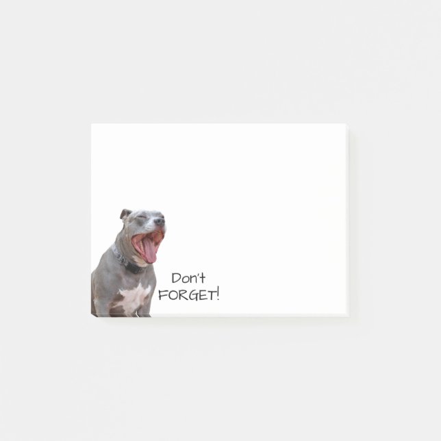 Post-it® Pitbull Morning Yawn N'oubliez pas les notes (Devant)