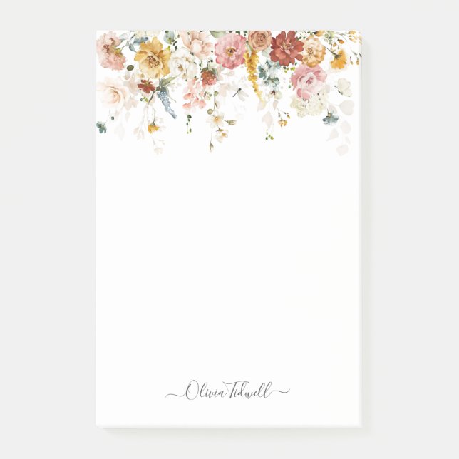 Post-it® PixDezines H2 Fleurs de jardin d'automne rustiques (Devant)