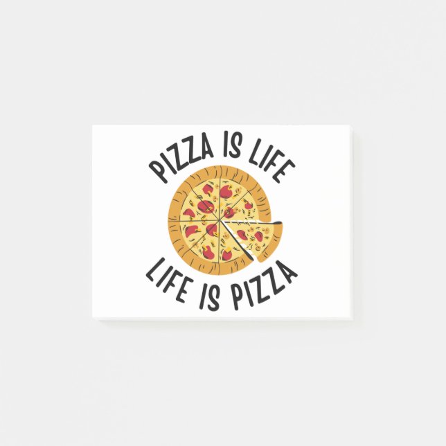 Post-it® Pizza, c'est la vie, c'est la pizza, c'est drôle (Devant)