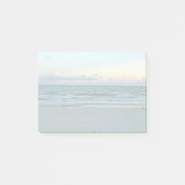 Post-it® Plage À Thème, Plage De Sable Blanc, Eau Bleue (Devant)