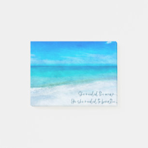 Post-it® Plage tropicale à l'Aqua Turquoise Turquoise Blue 