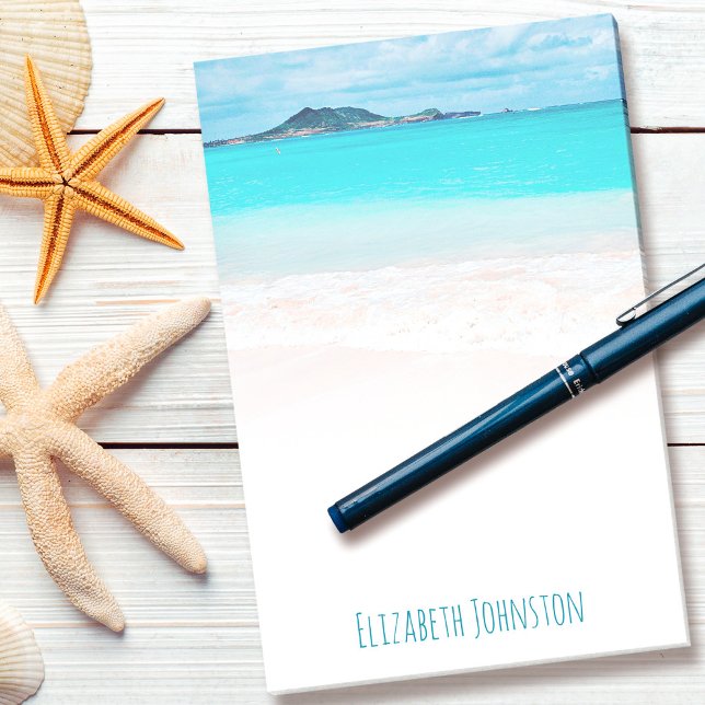 Post-it® Plage tropicale Hawaii turquoise océan photo perso (Créateur téléchargé)