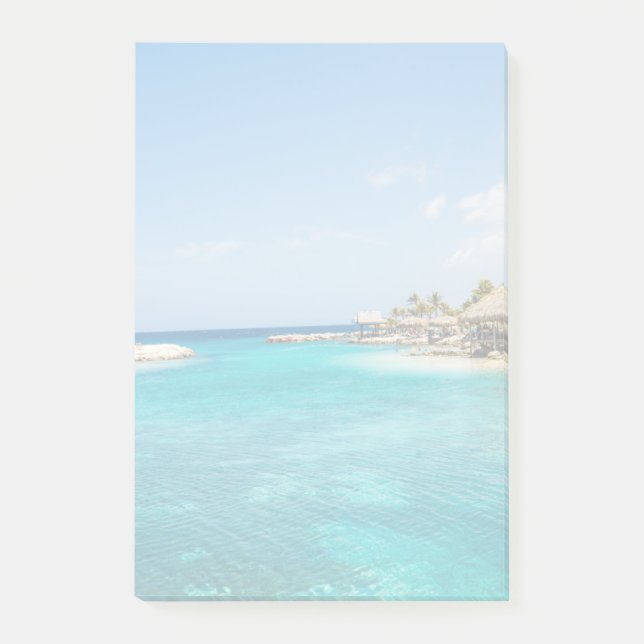 Post-it® Plage tropicale pittoresque avec huttes de chaume  (Devant)