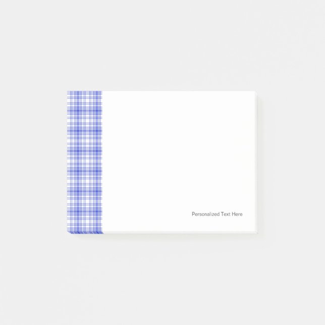 Post-it® Plaid blanc bleu 2 (Devant)