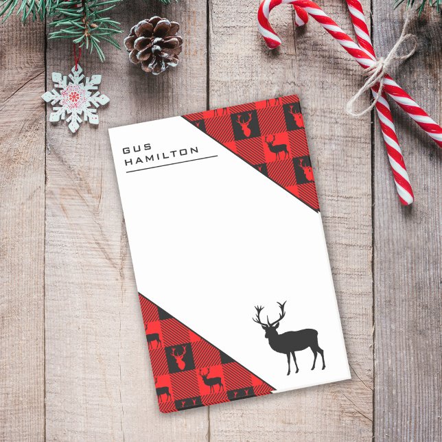 Post-it® Plaid de bûcheron de daims ou de bisons d’élevage  (Créateur téléchargé)