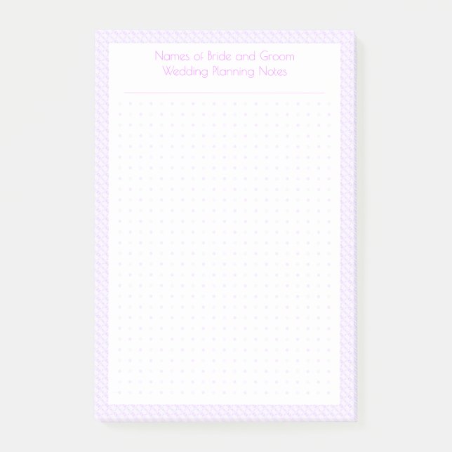 Post-it® Planificateur de mariage personnalisé avec grille  (Devant)