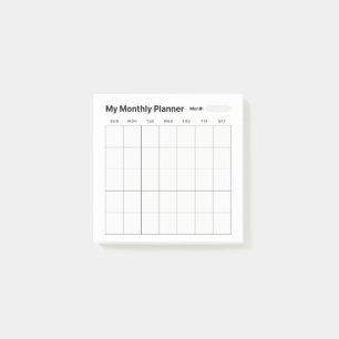 Post-it® Planificateur d'études mensuel