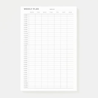 Post-it® Planificateur hebdomadaire et liste de tâches mini