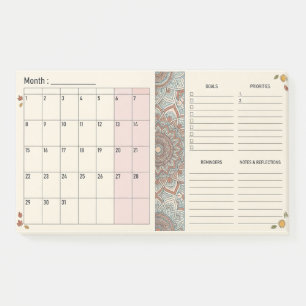 Post-it® Planificateur mensuel Boho Mandala