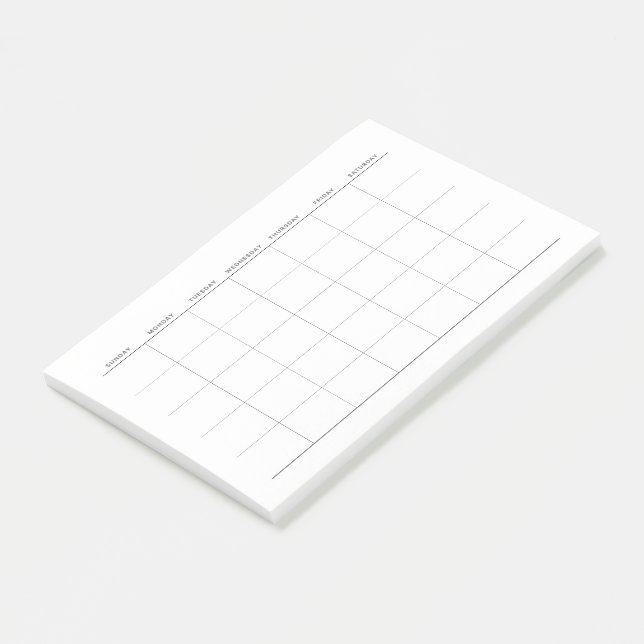 Post-it® Planificateur mensuel minimaliste simple (Incliné)