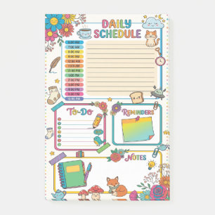 Post-it® Planificateur quotidien de dessin animé coloré
