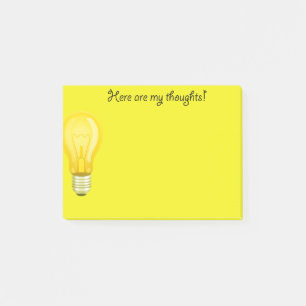 Post-it® Plaques de note d'ampoule jaune