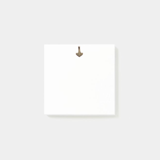 Post-it® Plaques de notes blanches Gold Thor Hammer (Devant)