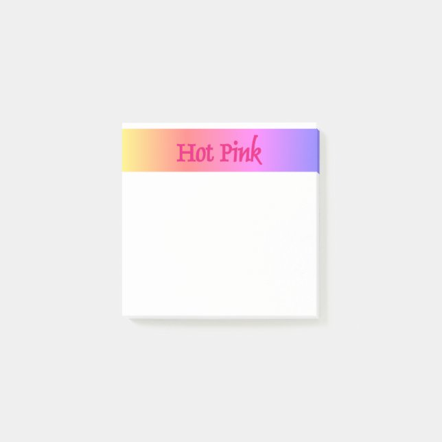 Post-it® Plaques de notes blanches inversées rose chaud (Devant)