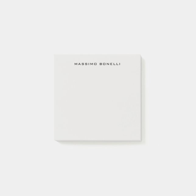 Post-it® Platinum Grey Minimalist Plain Legible Modern (Devant)