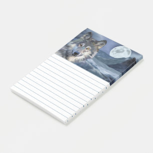 Post-it® Pleine lune du loup d'hiver