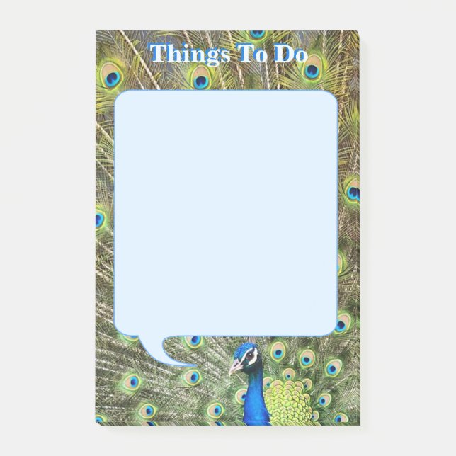 Post-it® Plumes de paon & calligraphie Que faire (Devant)