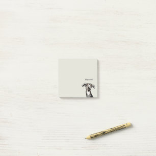 Post-it® Podenco et Galgo en noir et blanc et gris
