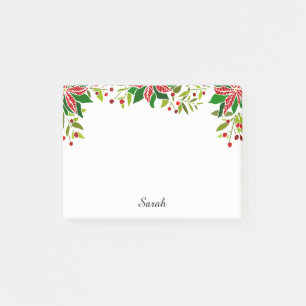 Post-it® Poinsettia Christmas Ajouter Destinataires Nom Cad