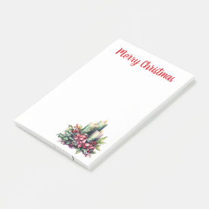 Post-it® Poinsettias et bougies Noël